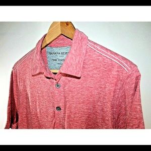 Men's Banana Republic Pale Pink Short Sleeve Polo